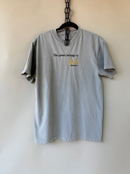 The Power Belongs to God – Psalm 62:11 Embroidered Tee