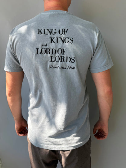 King of Kings, Lord of Lords – Embroidered Christian Tee ✝️